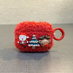 Christmas Red Fuzzy AirPod Pro Case Cover